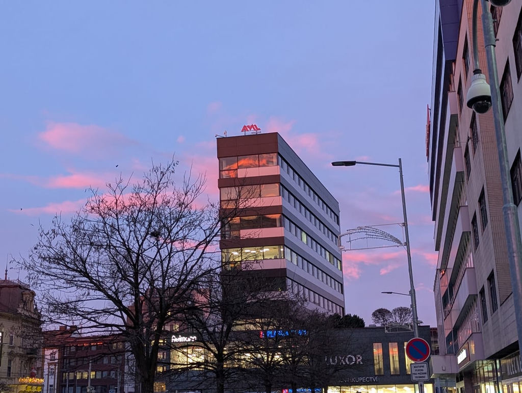 A scenic photograph of a local office building